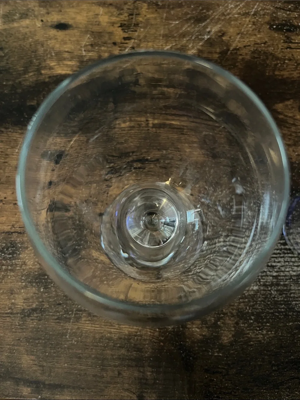 Vintage Clear Glass Balloon Wine Goblets - Pair